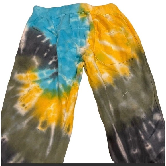 La Detresse Women's Tie Dye Adjustable Limeade Ribbed Cuffs Sweatpants (Med) NWT - Picture 8 of 9